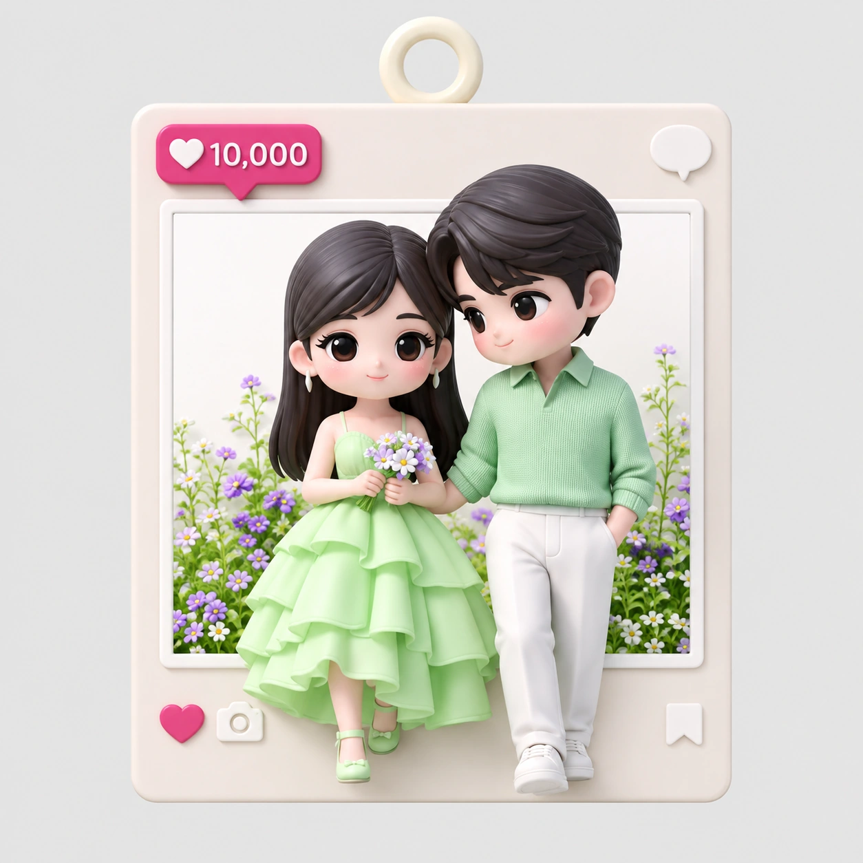 Framed Couple Charm custom photo design sample