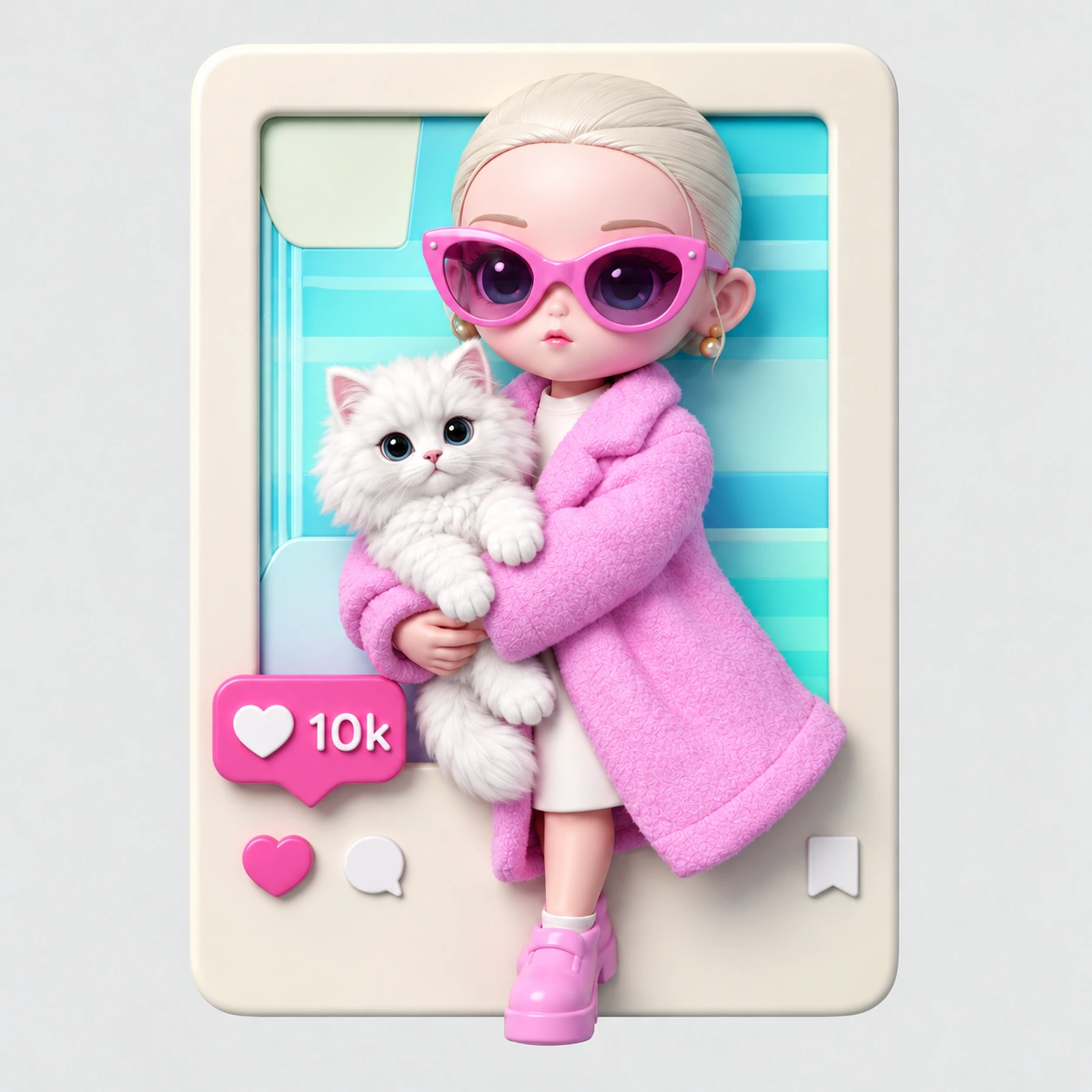 Framed Person & Pet Figurine custom photo design sample