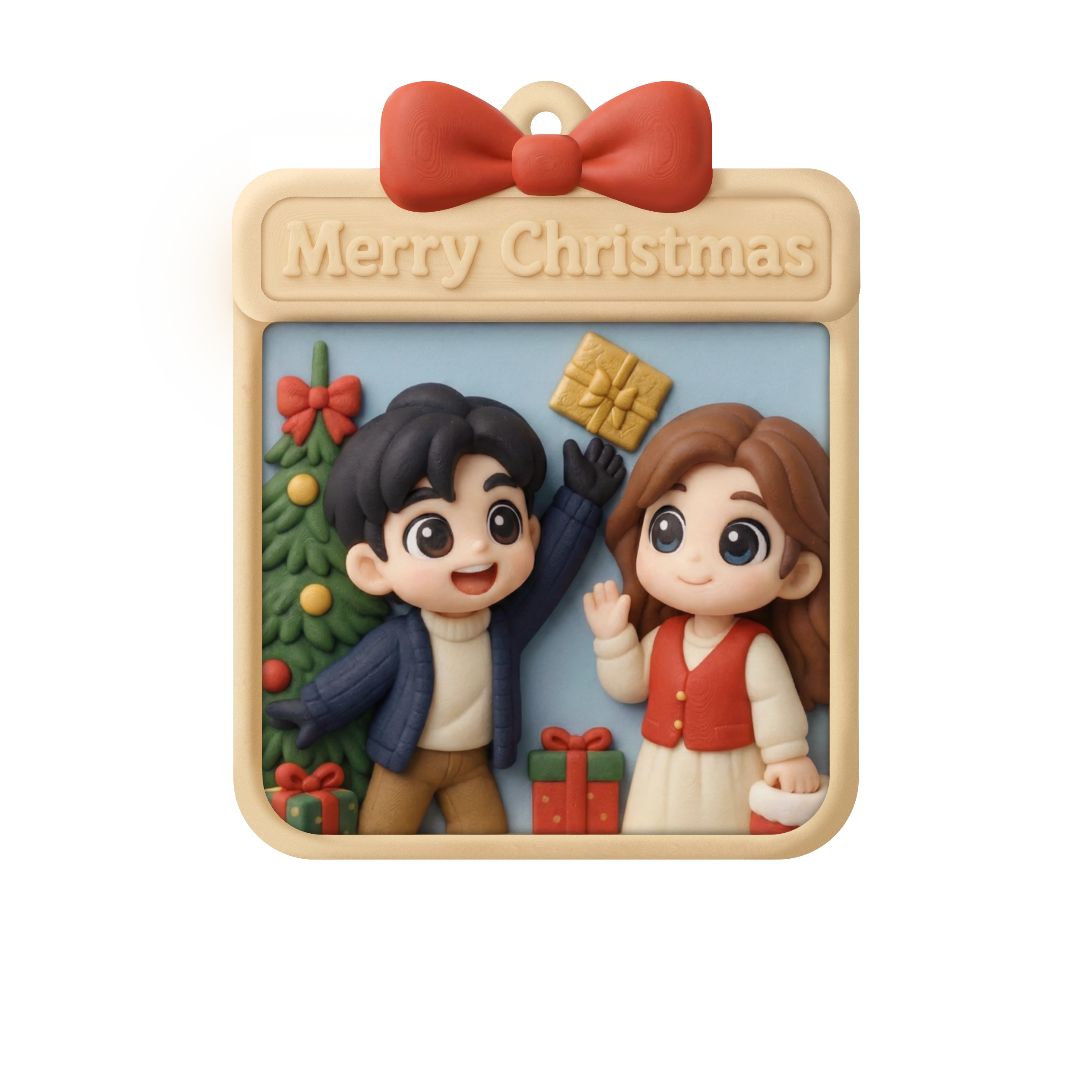 Shaped Relief Charm custom photo design sample