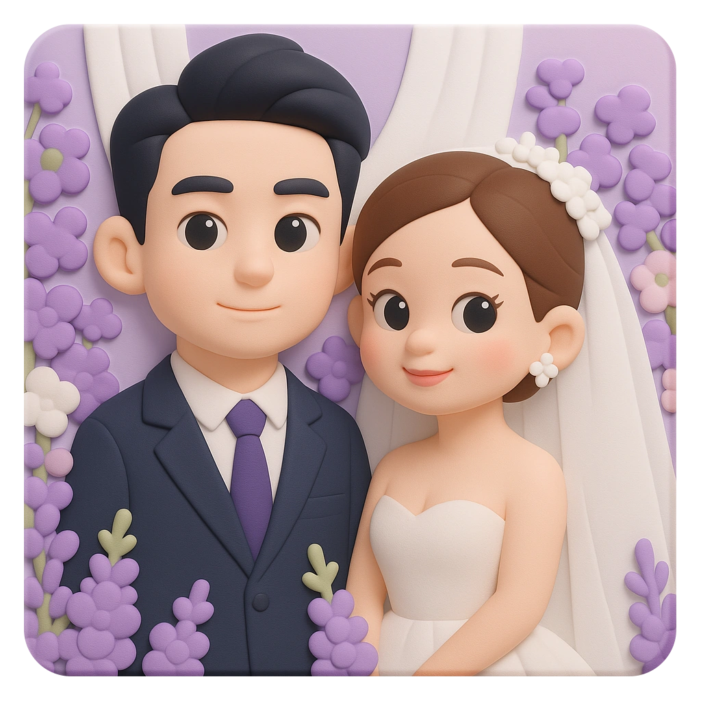 Square 3D Photo Badge custom photo design sample